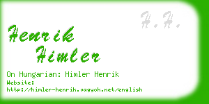 henrik himler business card